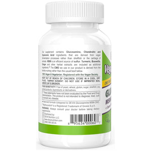 DEVA Vegan Glucosamine MSM & Chondroitin + Turmeric, CMO, Boswellia, Hyaluronic Acid & More 90 Tablets