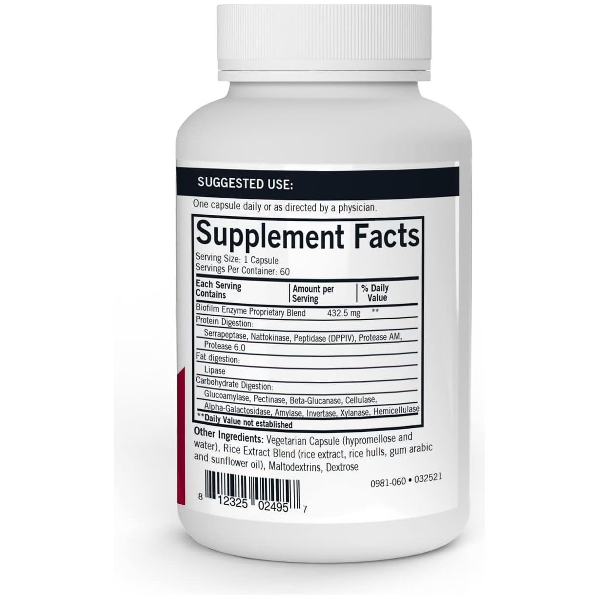 Kirkman - Biofilm Defense Disruptor and Buster - Enzymes for Digestion for Men and Women 60 Capsules