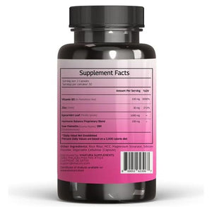 Spearmint Leaf Capsules Supplement - Enhanced with DIM & Saw Palmetto, for Unwanted Hair, Women' Health & Skin *USA Made & Tested* - 1380Mg/Serving, 60 Capsules (30 Servings)