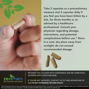 Tick Immune Support Supplement - Improved Formula - 90 Vegan Capsules, Made in the USA