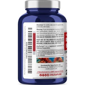 Nusapure Red Marine Algae 5,000Mg 200 Veggie Capsules (Non-Gmo & Soy Free) Bioperine