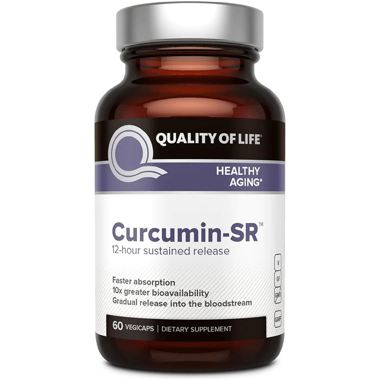 Quality of Life - Healthy Aging - Inflammation Support - Curcumin-Sr - 60 Vegicaps