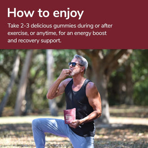 Recovery Gummies - Tart Cherry Gummies for Muscle Recovery with Antioxidants & Electrolytes Combats Soreness, Boosts Energy