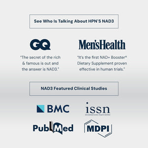 HPN NAD+ Booster (NAD3), anti Aging Cell Booster, NAD Supplement Natural Energy, Longevity, and Cellular Health, 312 Mg