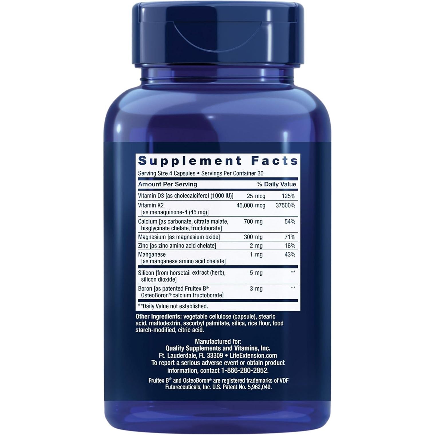 Life Extension Bone Restore Elite Calcium Supplement for Bone Health, Gluten-Free, Non-Gmo, 120 Capsules