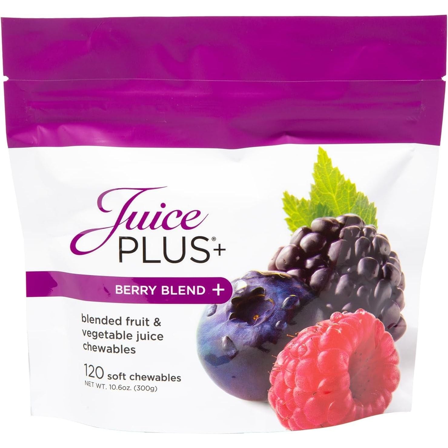 Juice Plus+ Berry Blend Soft Chews - Nutrients from 12 Superfood Ingredients - 120 Chewables