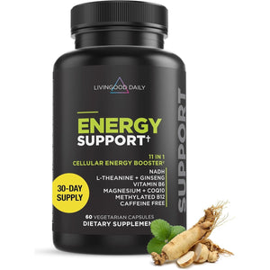 Livingood Daily Energy Supplements for Women & Men, 60 Vegetarian Capsules