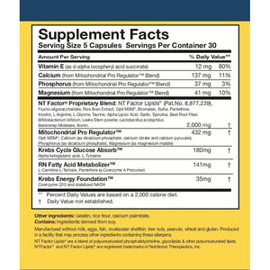 Researched Nutritionals ATP Supplements for Cellular Health & Energy Support (150 Capsules)
