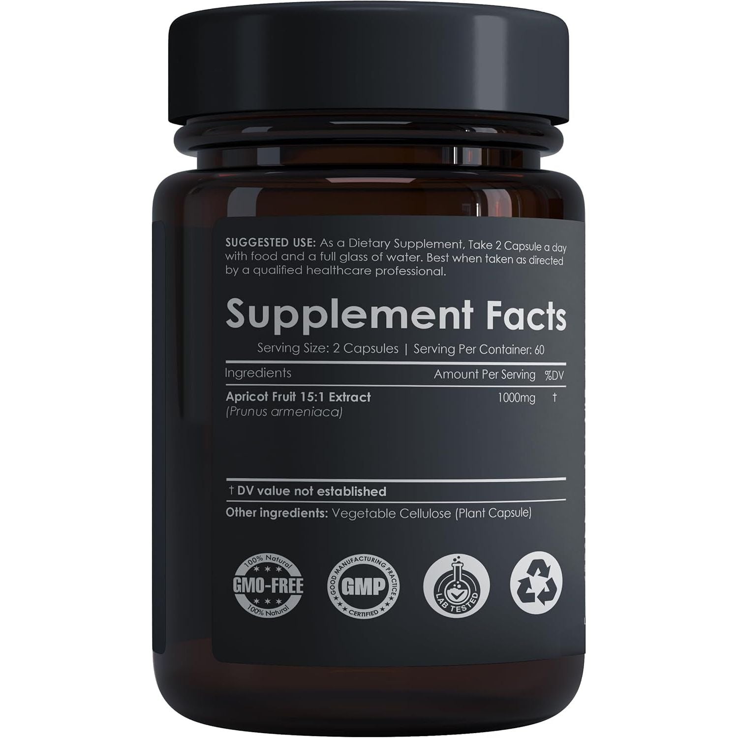 Apricot Capsule 15:1 (120 Veg Capsules) 1000 Mg Serving