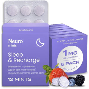Neuro Melatonin 1 Mg Sleep & Recharge Mints (72 Pieces)