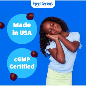 Feel Great Kids Melatonin Gummy Sleep Aid | Strawberry Flavored - 60 Day Supply - Suppviv