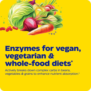 Enzymedica Veggiegest, Digestive Enzymes for Vegetarian and Raw Diets, Prevents Gas and Bloating, 90 Count