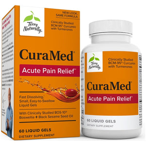 Terry Naturally Curamed Acute Pain Relief - with BCM-95 Curcumin & Boswellia 60 Liquid Gels