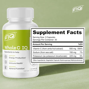 FIQ - Whole C IQ - Natural Vitamin C Supplement 90 Capsules - Suppviv
