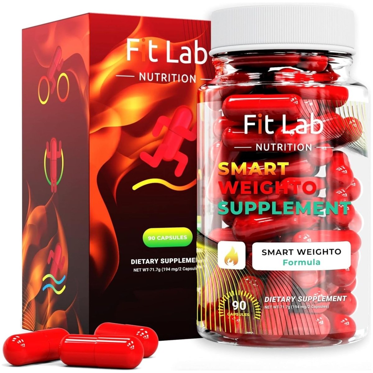 FIT LAB - 90 Capsules - for Women & Men - Weighto Management - 45 Days Supply - Suppviv