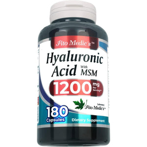 FITO MEDIC'S Lab - Hyaluronic Acid Capsules - with MSM - 1200 Mg per Serving, 180 Capsules, - Suppviv