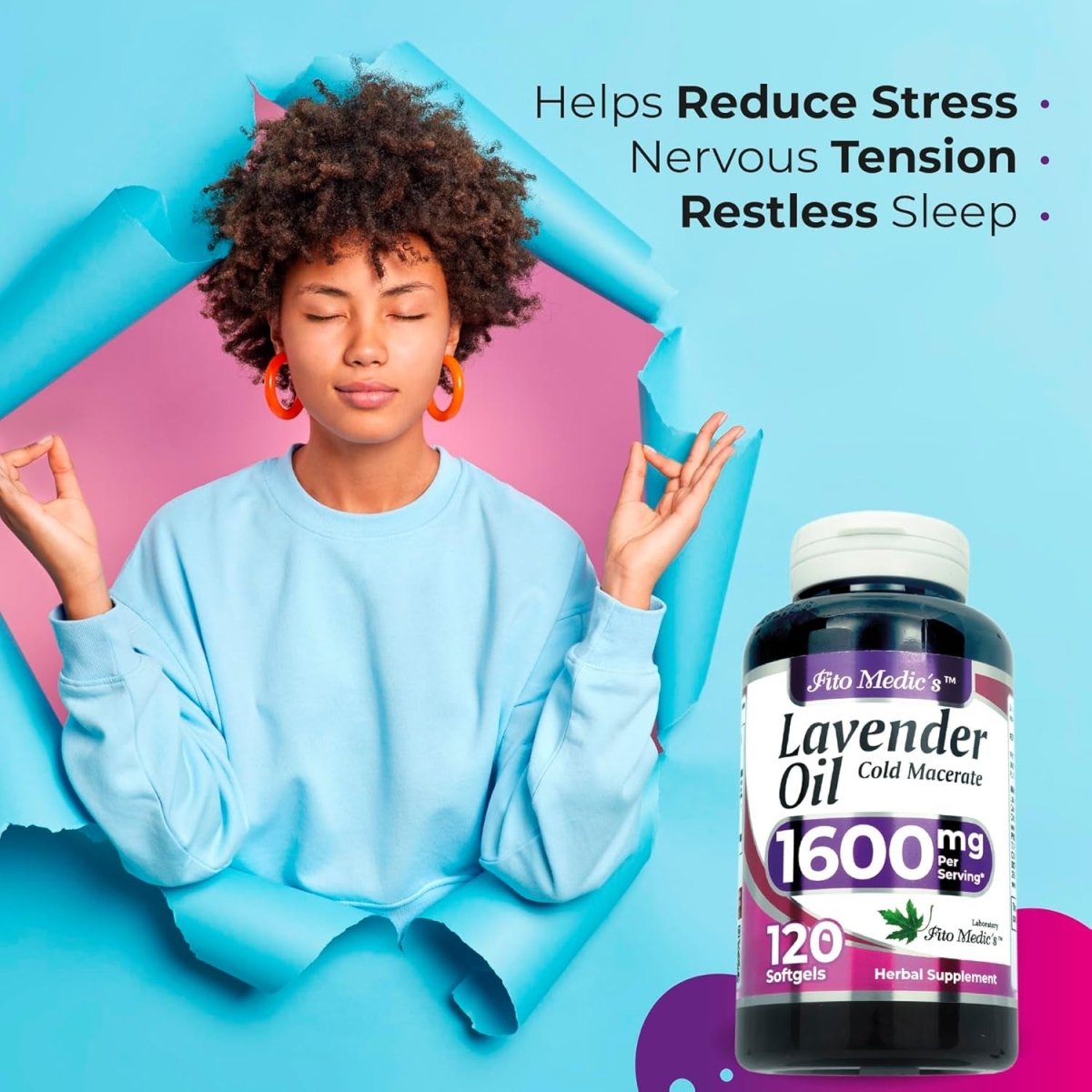 FITO MEDIC'S Lab - Lavender Pills 120 Soft Gels | 1600 Mg - Suppviv