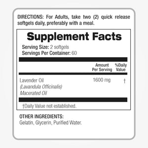 FITO MEDIC'S Lab - Lavender Pills 120 Soft Gels | 1600 Mg - Suppviv