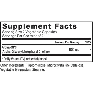 FORCE FACTOR Alpha GPC Brain Supplement for Memory and Focus, Mood Support Supplement with Alpha GPC 300Mg, 60 Capsules.