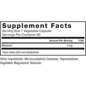 FORCE FACTOR Melatonin 5Mg (60 Vegetable Capsules) - Suppviv