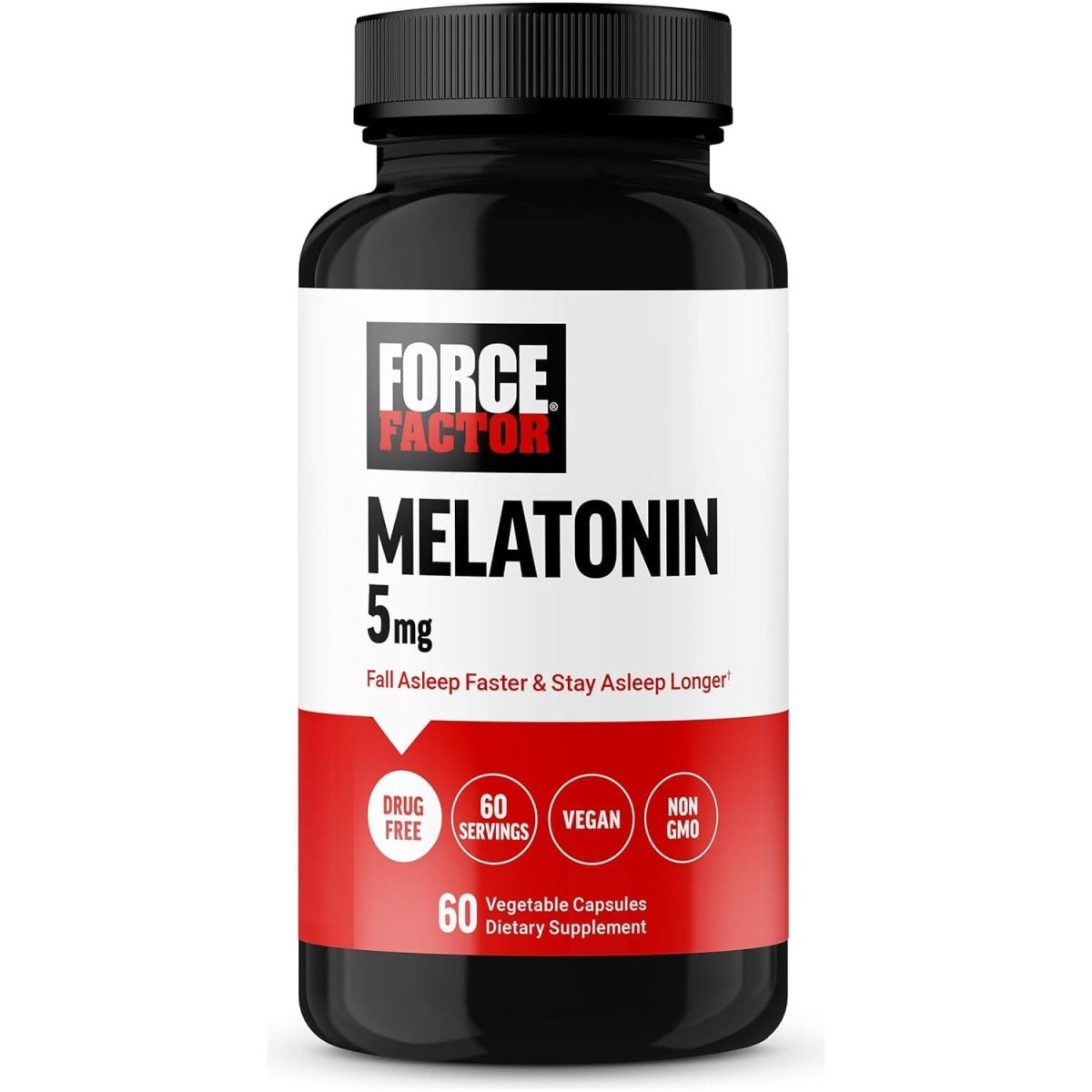 FORCE FACTOR Melatonin 5Mg (60 Vegetable Capsules) - Suppviv