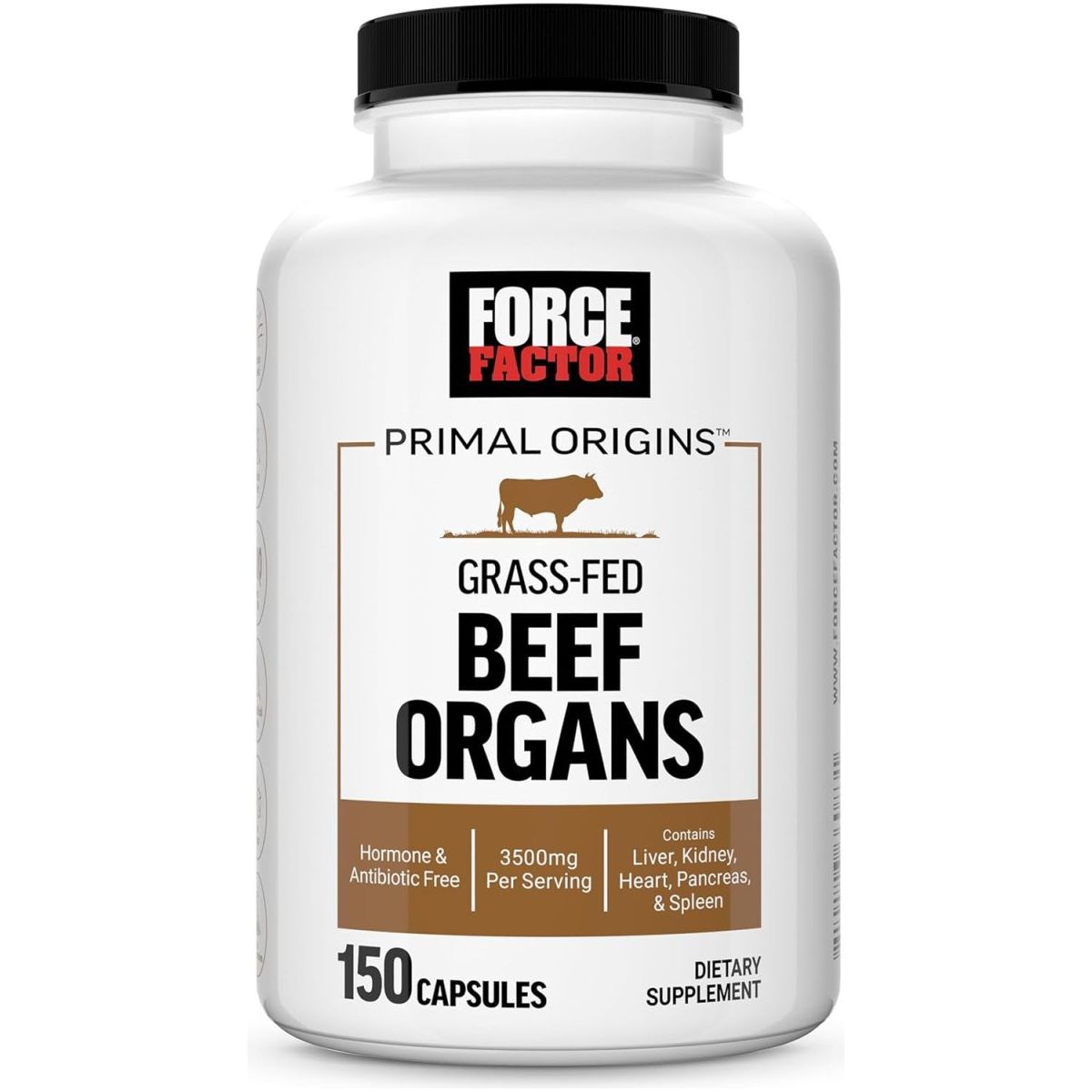 FORCE FACTOR Primal Origins Beef Organ Supplement 150 Capsules - Suppviv