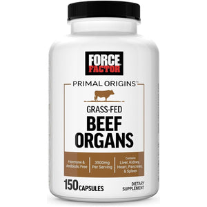 FORCE FACTOR Primal Origins Beef Organ Supplement 150 Capsules - Suppviv