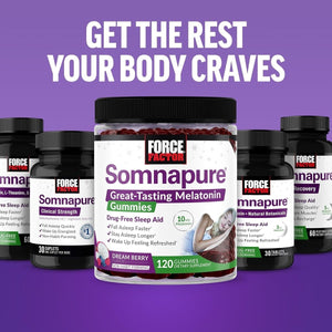 Force Factor Somnapure Melatonin - Free Soft Chews - Sleep Aid to Improve Sleep Quality 30 Soft Chews - Suppviv