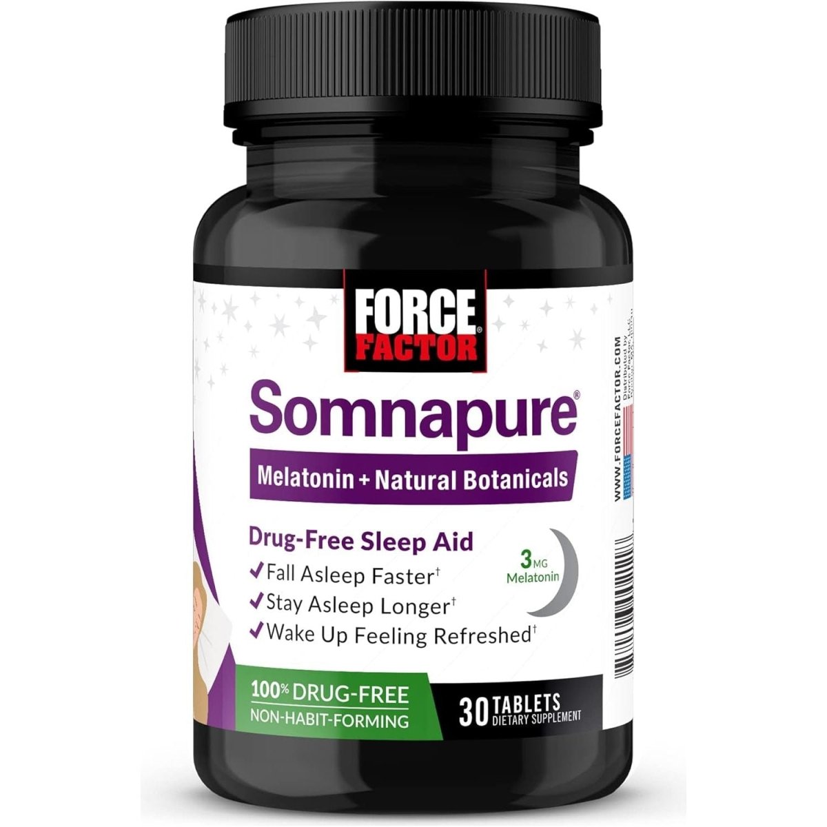 Force Factor Somnapure Sleep Aid for Adults with Melatonin 30 Tablets - Suppviv