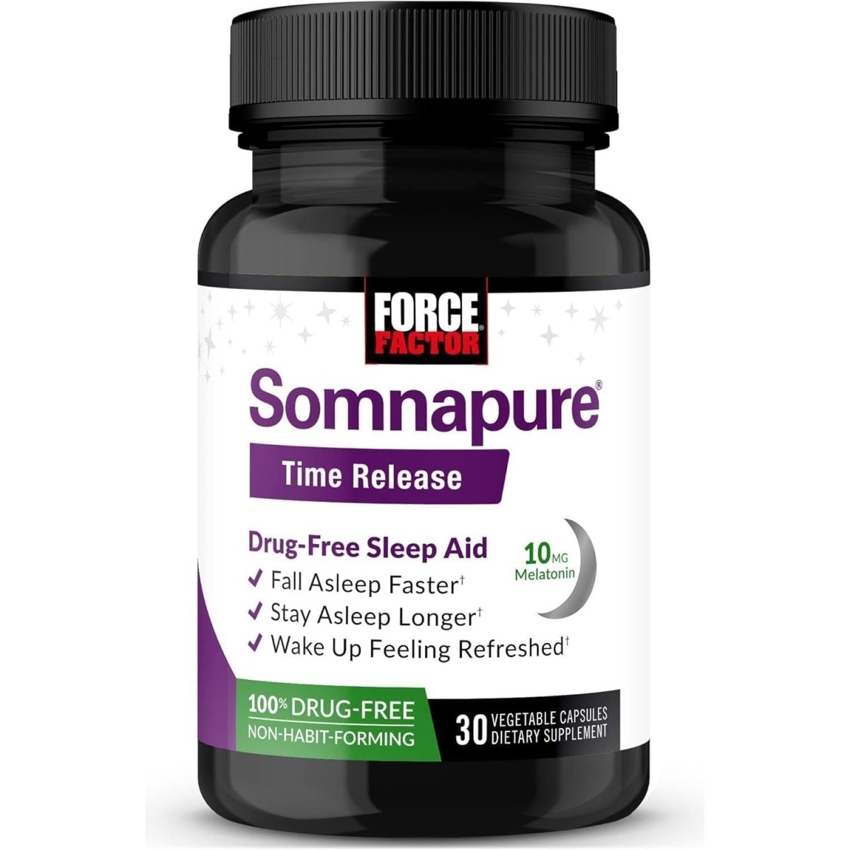 Force Factor Somnapure Time Release Sleep Aid for Adults with Melatonin 10Mg 30 Capsules - Suppviv