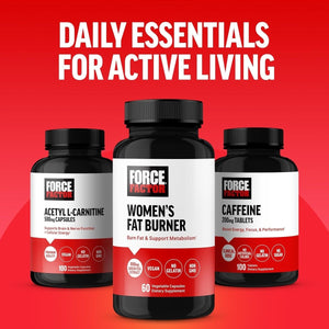 FORCE FACTOR Women’S Fat Burner & Metabolism Booster 60 Capsules - Suppviv