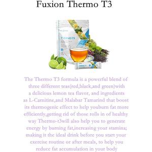 Fuxion Thermo T3 - Delicious Lemon Tea Flavor (Thermo TT3, 28 Sachets) - Suppviv