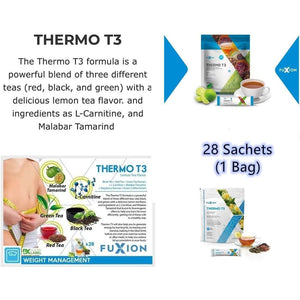 Fuxion Thermo T3 - Delicious Lemon Tea Flavor (Thermo TT3, 28 Sachets) - Suppviv