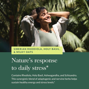 Gaia Herbs Adrenal Health Daily Support - Herbal Supplement (120 Capsules) - Suppviv