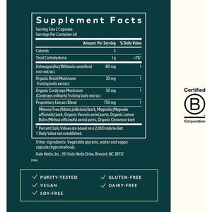 Gaia Herbs Adrenal Health Nightly Restore - Herbal Supplement (60 Servings) - Suppviv