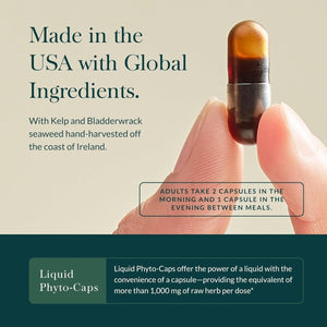 Gaia Herbs Thyroid Support - Made with Ashwagandha 120 Capsules - Suppviv