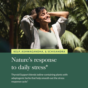 Gaia Herbs Thyroid Support - Made with Ashwagandha 120 Capsules - Suppviv