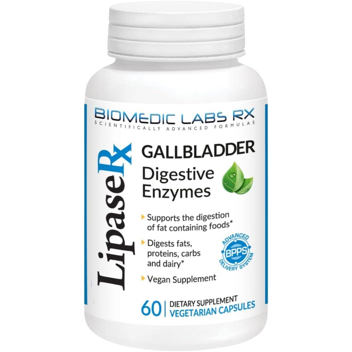 Gallbladder Formula Lipase & Protease and Amylase Digestive Enzymes 60ct 1 PACK - Suppviv