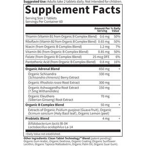 Garden of Life Organics Adrenal Daily Balance (120 Tablets) - Suppviv