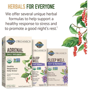 Garden of Life Organics Adrenal Daily Balance (120 Tablets) - Suppviv