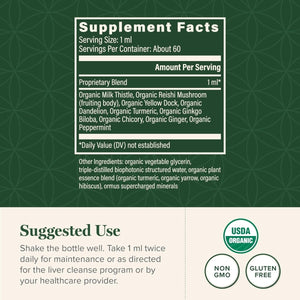 Global Healing Liver Health - Organic Milk Thistle Supplement (2 Fl Oz) - Suppviv