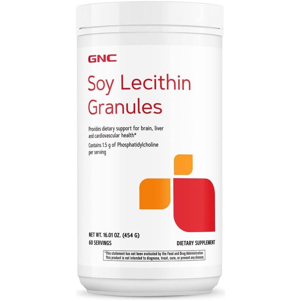 GNC Soy Lecithin Granules - 16.01 Oz. | Brain, Liver, Cardiovascular Health Support | 60 Servings - Suppviv