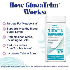 GNC Total Lean Glucatrim - 120 Capsules (60 Servings) - Suppviv