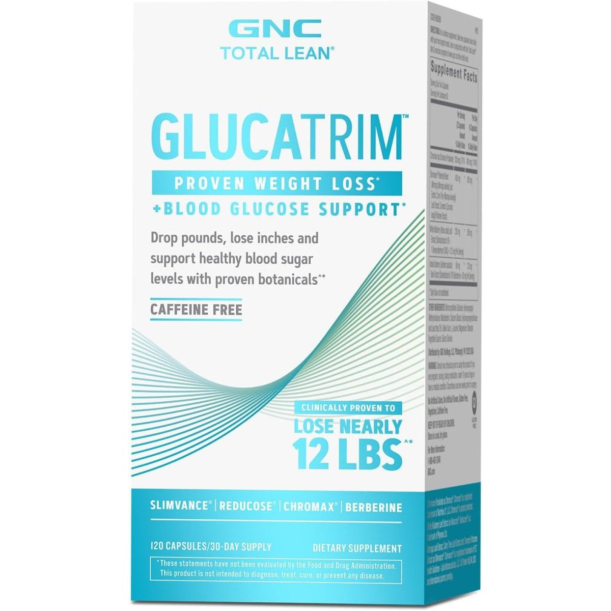 GNC Total Lean Glucatrim - 120 Capsules (60 Servings) - Suppviv