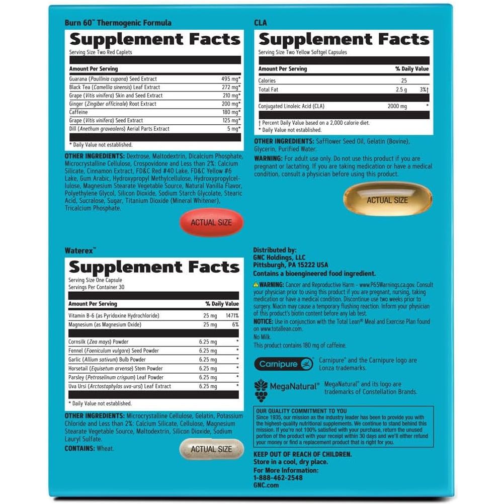 GNC Total Lean Total Lean Burn & Define Vitapak | 30 Servings - Suppviv