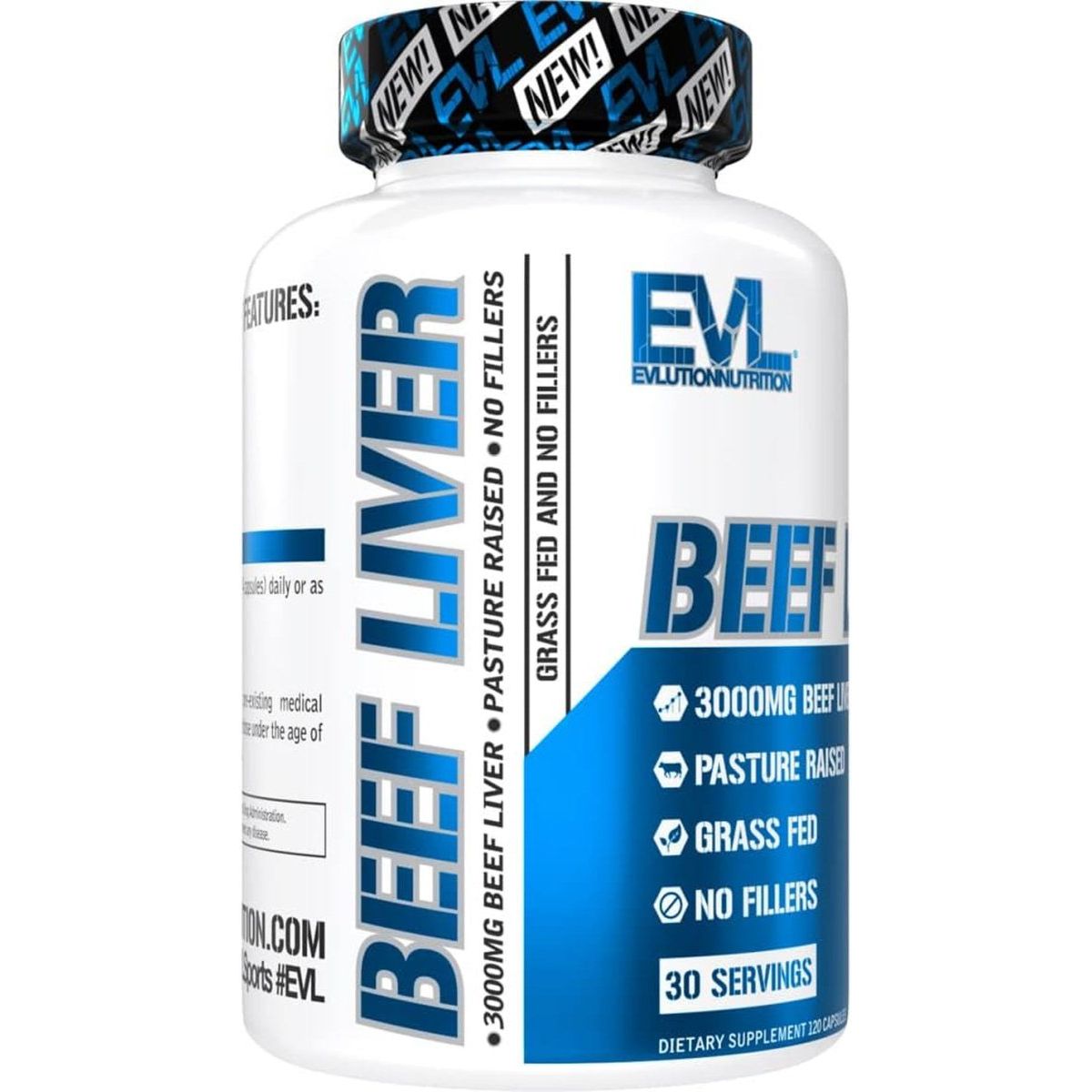 Grass Fed Beef Liver Capsules - Pasture Raised Desiccated 3000Mg (30 Servings) - Suppviv