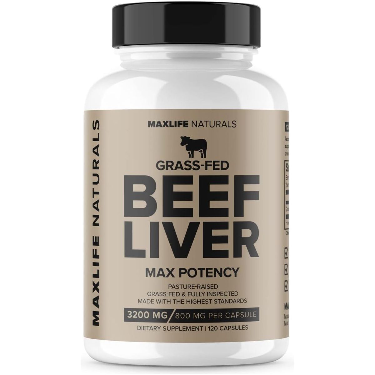 Grass Fed Beef Liver (Desiccated) 3200Mg - Beef Liver Supplement - Suppviv