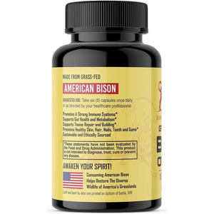 Grass Fed Bison Organ Supplement, Supports Whole Body Wellness (180 Capsules) - Suppviv