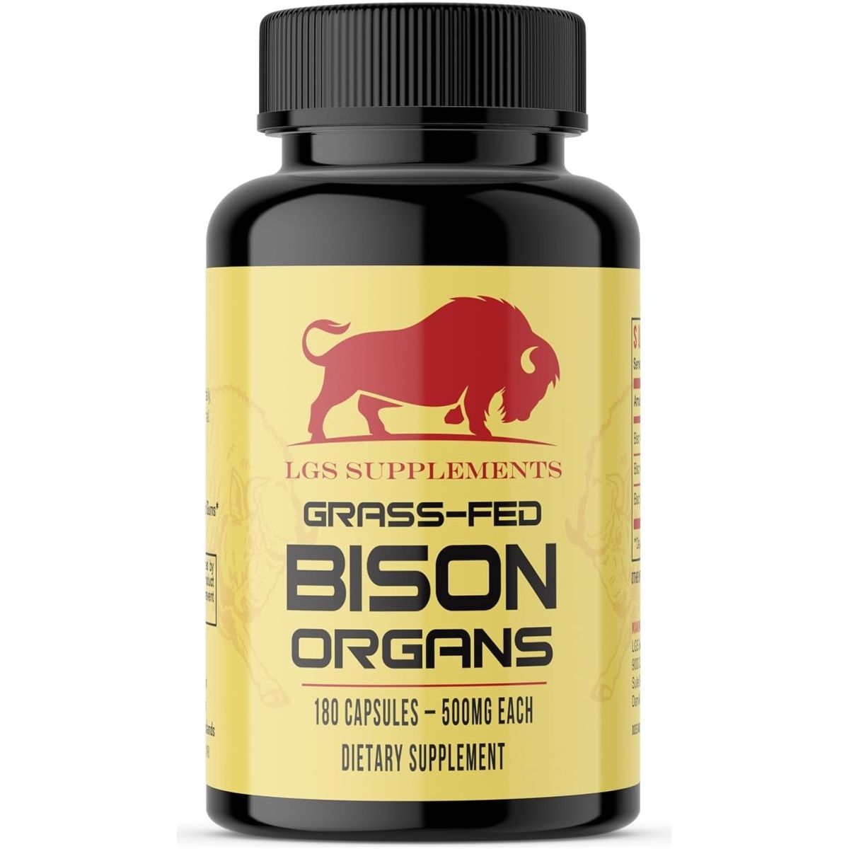 Grass Fed Bison Organ Supplement, Supports Whole Body Wellness (180 Capsules) - Suppviv