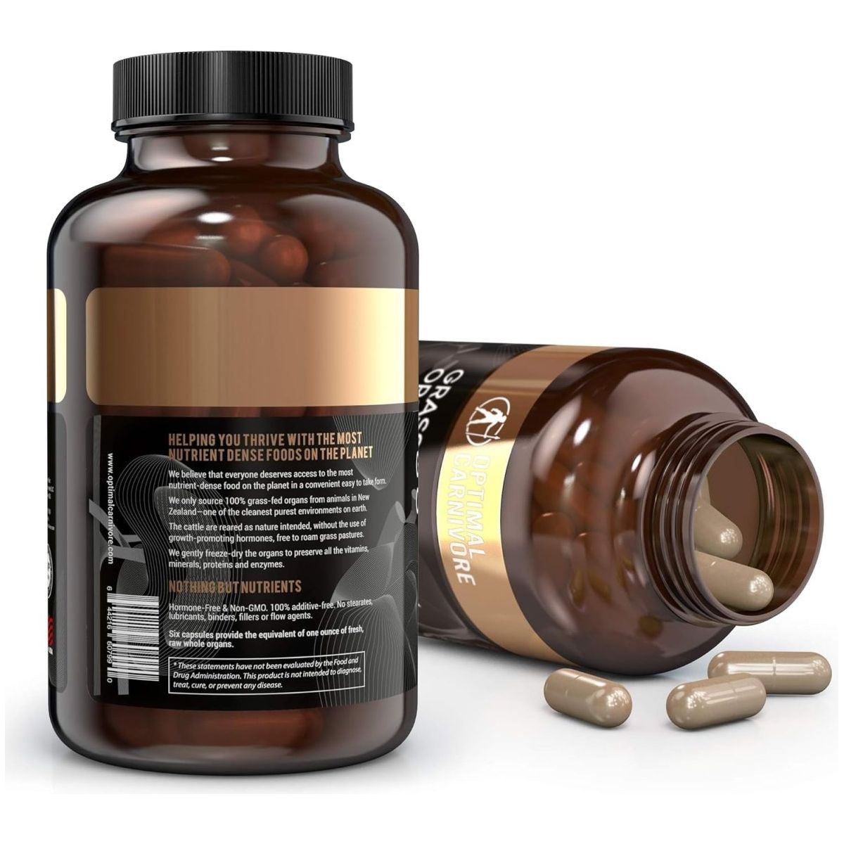 Grass Fed Organ Complex - 9 Organs - Beef Liver, Brain, Thymus, Lung, Gallbladder - Suppviv